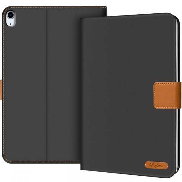 Safers Texture Case für iPad Air (5. Generation 2022) Hülle Tablet Tasche mit Kartenfach