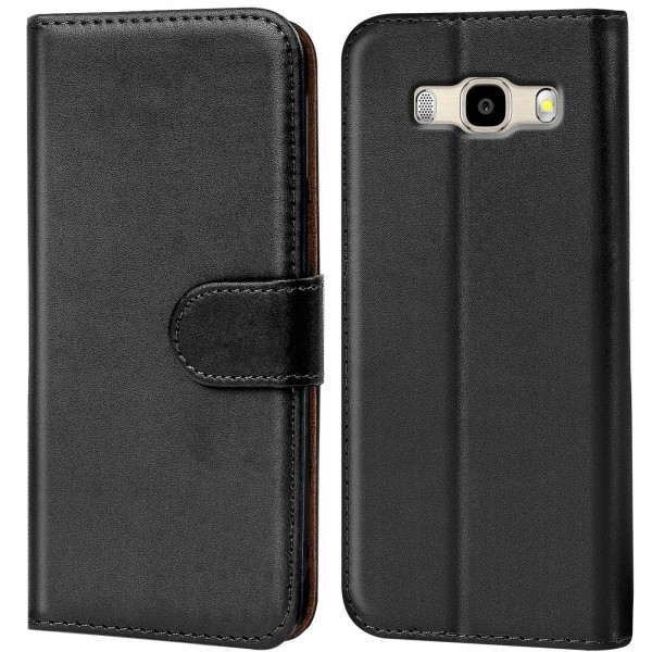 Safers Basic Wallet für Samsung Galaxy J7 2016 Hülle Bookstyle Klapphülle Handy Schutz Tasche