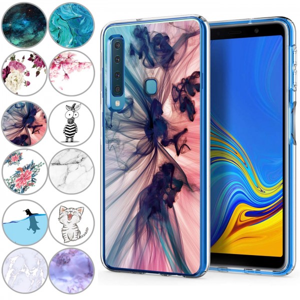Safers IMD Case für Samsung Galaxy A9 2018 Hülle Silikon Case mit Muster Schutzhülle