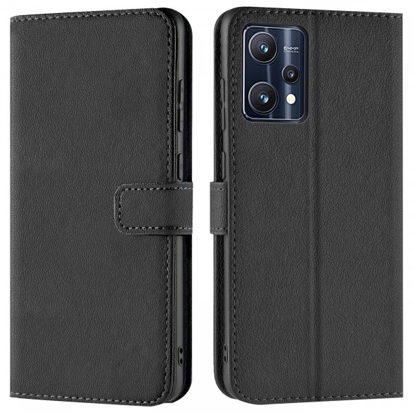 Safers Basic Wallet für Realme 9 Pro+ / Realme 9 4G Hülle Bookstyle Klapphülle Handy Schutz Tasche