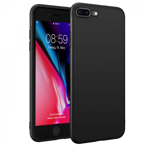 Safers Classic TPU für Apple iPhone 7 Plus / 8 Plus Schutzhülle Hülle Schwarz Handy Case