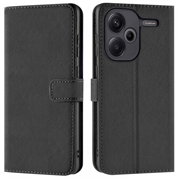 Safers Basic Wallet für Redmi Note 13 Pro+ 5G Hülle Bookstyle Klapphülle Handy Schutz Tasche