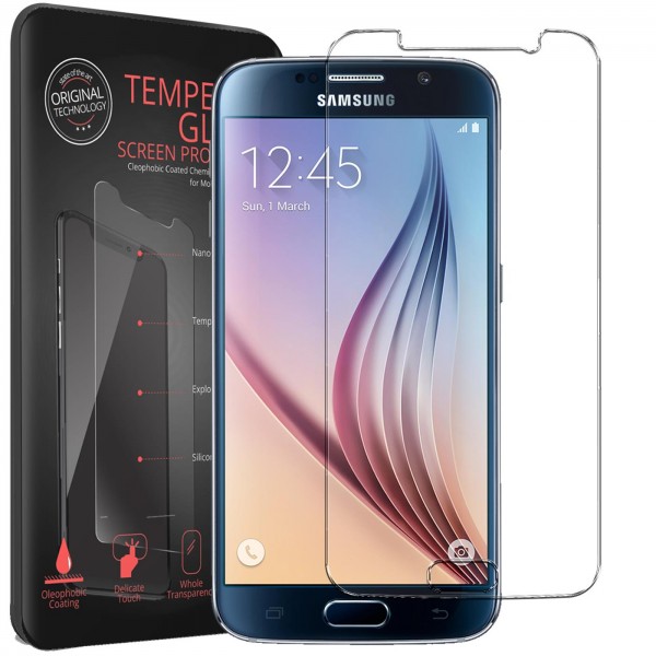 Safers Panzerglas für Samsung Galaxy S6 Glas Folie Schutzfolie