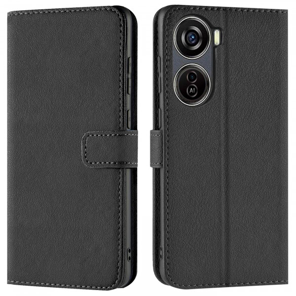 Safers Basic Wallet für ZTE Blade V50 Design 5G Hülle Bookstyle Klapphülle Handy Schutz Tasche