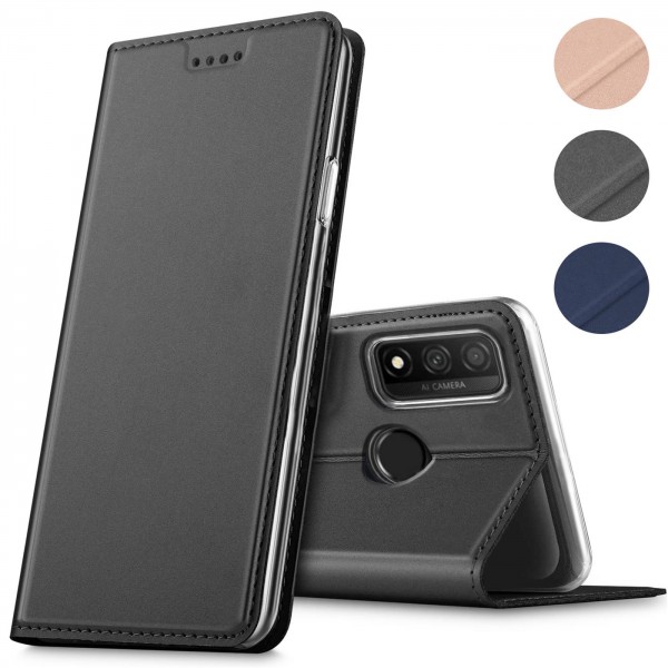 Safers Electro Flip für Huawei P Smart 2020 Hülle Magnet Case Handy Tasche Klapphülle Slim Klapphüll
