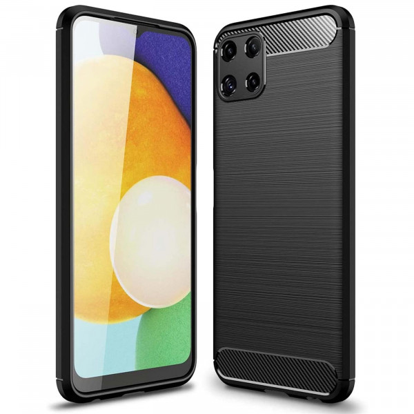 Safers Carbon Hülle für Samsung Galaxy A22 5G Schutzhülle Handy Case Cover