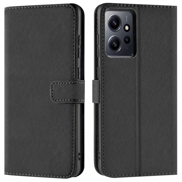 Safers Basic Wallet für Xiaomi Redmi Note 12 (4G) Hülle Bookstyle Klapphülle Handy Schutz Tasche, Sc
