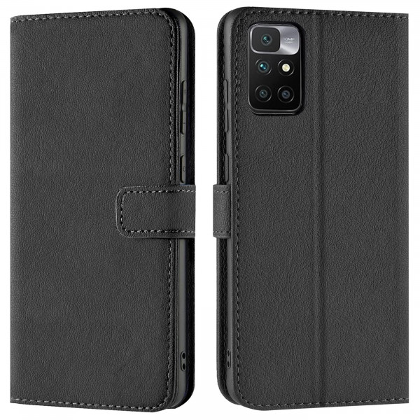 Safers Basic Wallet für Xiaomi Redmi 10 Hülle Bookstyle Klapphülle Handy Schutz Tasche