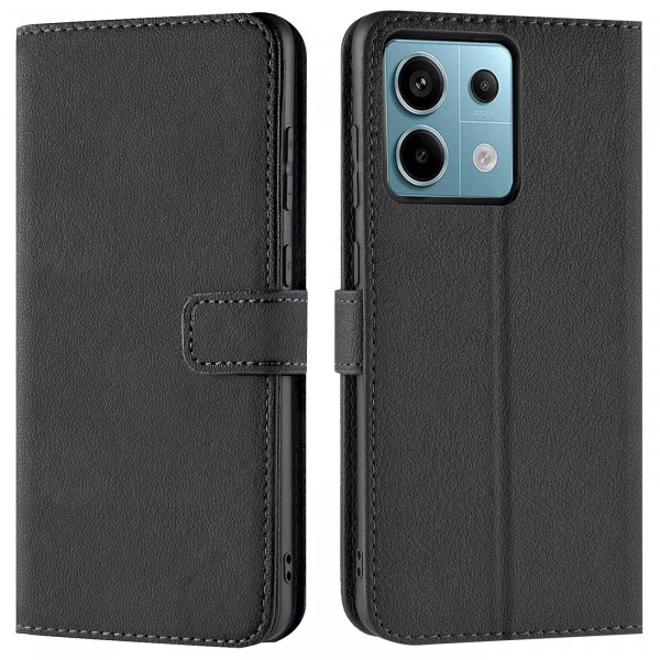 Safers Basic Wallet für Redmi Note 13 Pro 5G Hülle Bookstyle Klapphülle Handy Schutz Tasche