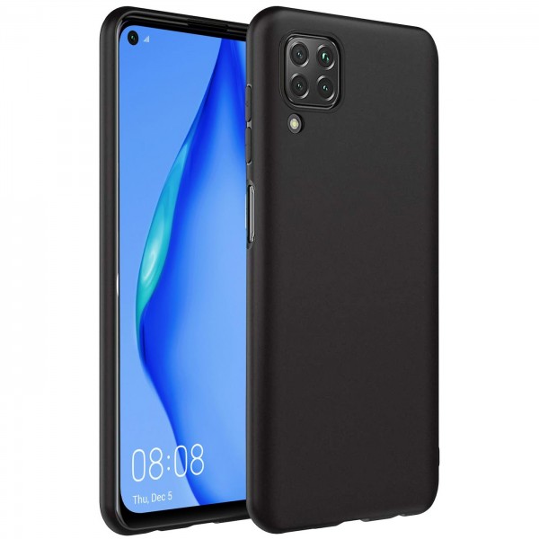 Safers Classic TPU für Huawei P40 Lite Schutzhülle Hülle Schwarz Handy Case