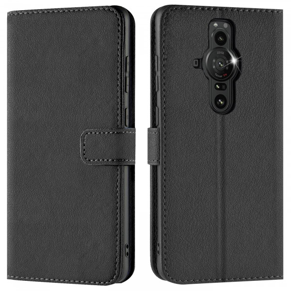 Safers Basic Wallet für Sony Xperia PRO-I Hülle Bookstyle Klapphülle Handy Schutz Tasche