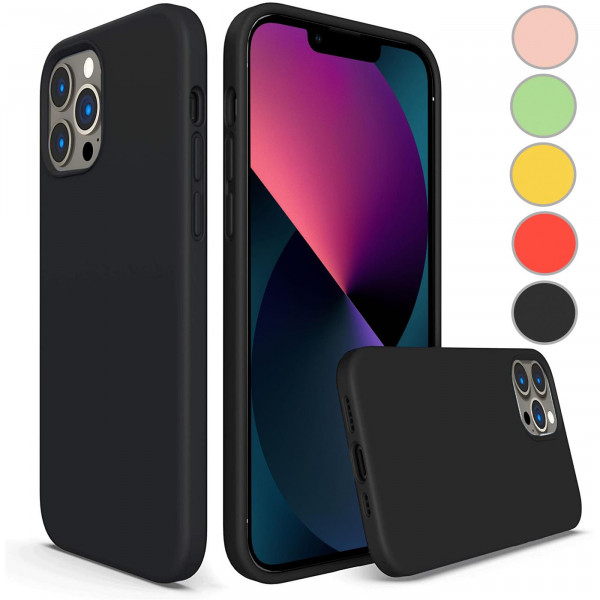 Safers Color TPU für iPhone 13 Pro Max Hülle Soft Silikon Case mit innenliegendem Stoffbezug