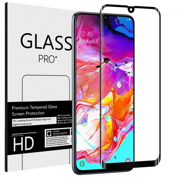 Safers Full Screen Panzerglas für Samsung Galaxy A70 A70s Schutzfolie Glas Vollbild