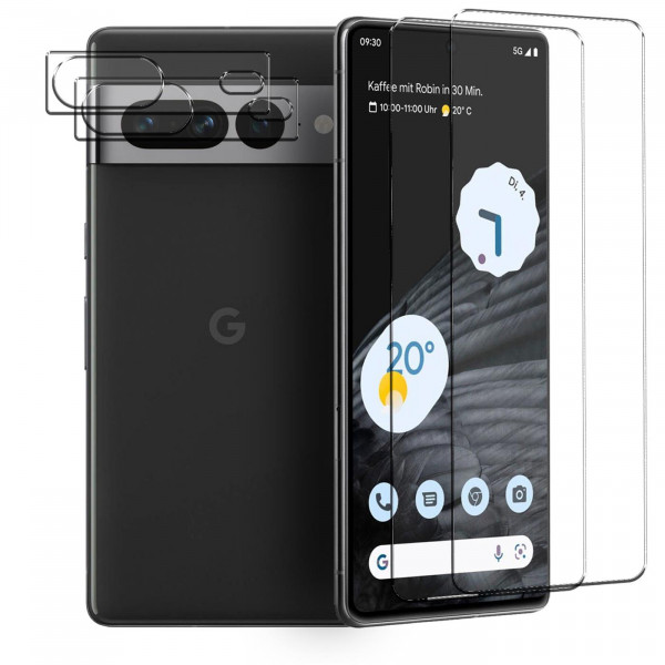 Safers Panzerglas für Google Pixel 7 Pro Schutzfolie 2x Kamera Schutzglas Folie 2x Panzerfolie