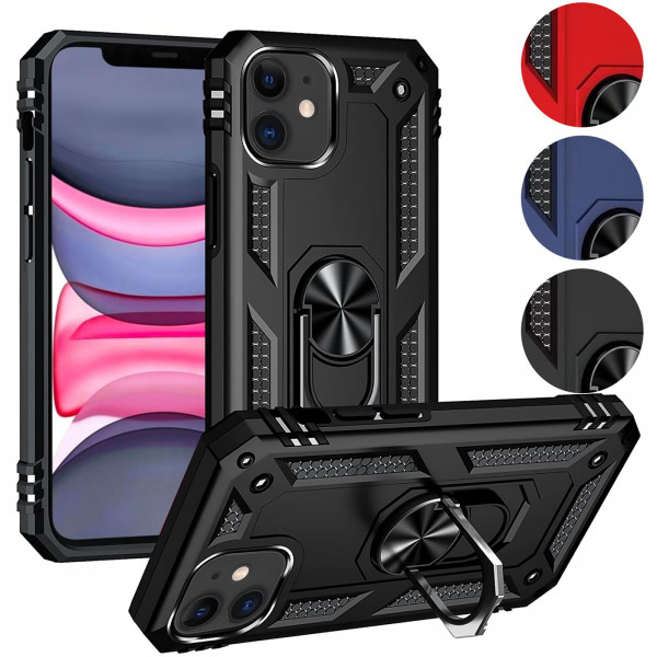 Safers Armor Case für iPhone 11 Hülle mit Magnet Ringhalterung robuste Schutzhülle