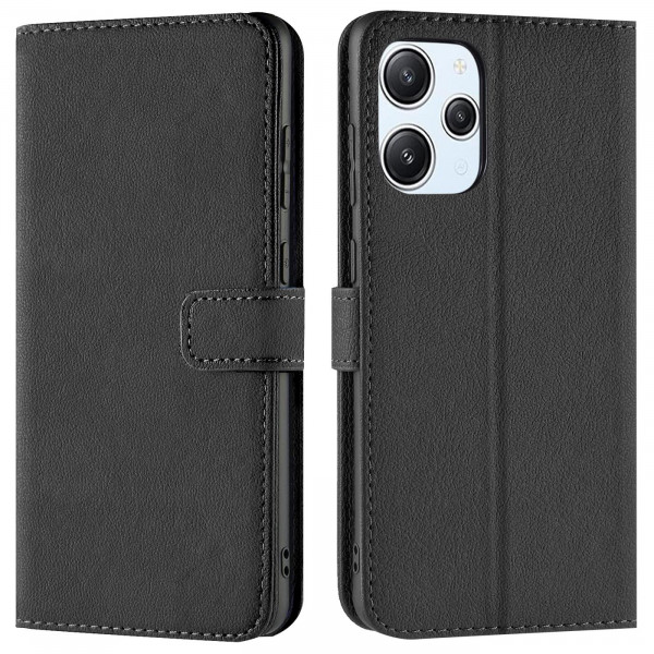 Safers Basic Wallet für Xiaomi Redmi 12 Hülle Bookstyle Klapphülle Handy Schutz Tasche