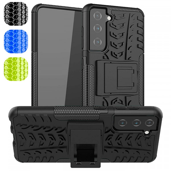 Safers Outdoor Hülle für Samsung Galaxy S21 FE Case Hybrid Armor Cover Schutzhülle