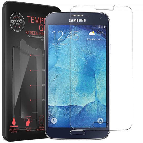 2x Panzerglas für Samsung Galaxy S5 Glas Folie Schutzfolie