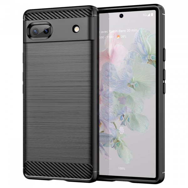 Safers Carbon Hülle für Google Pixel 6a Schutzhülle Handy Case Cover