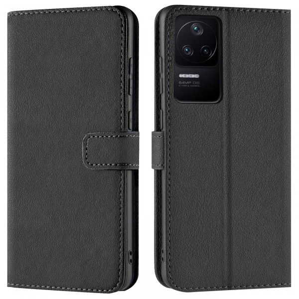 Safers Basic Wallet für Xiaomi Poco F4 Hülle Bookstyle Klapphülle Handy Schutz Tasche