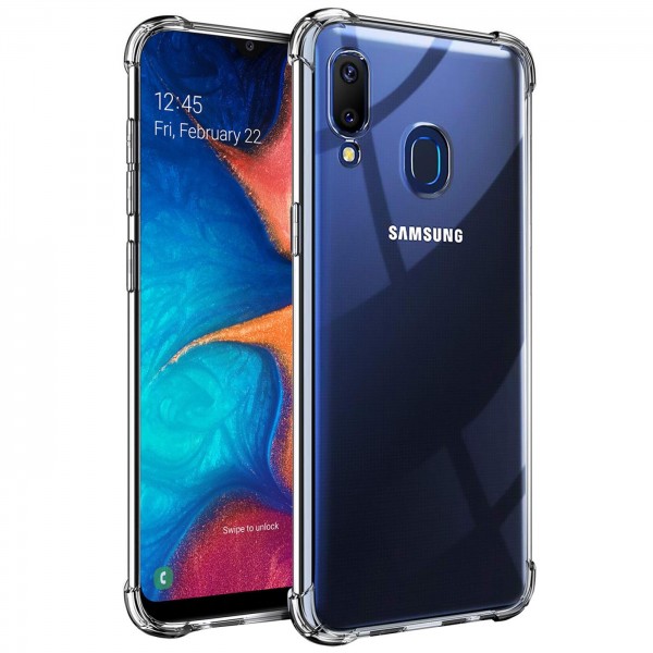 Safers Rugged TPU für Samsung Galaxy A20e Schutzhülle Anti Shock Handy Case Transparent