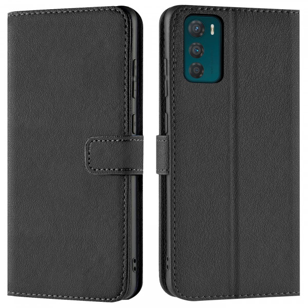 Safers Basic Wallet für Motorola Moto G42 Hülle Bookstyle Klapphülle Handy Schutz Tasche