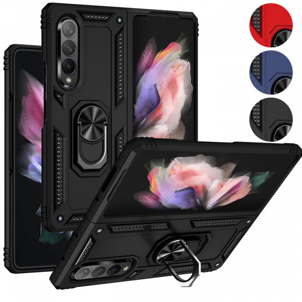 Safers Armor Case für Samsung Galaxy Z Fold 3 Hülle mit Magnet Ringhalterung robuste Schutzhülle