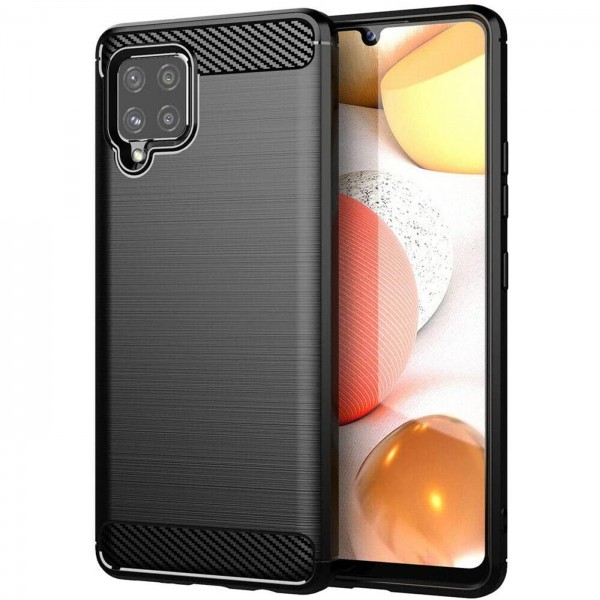 Safers Carbon Hülle für Samsung Galaxy A42 5G Schutzhülle Handy Case Cover