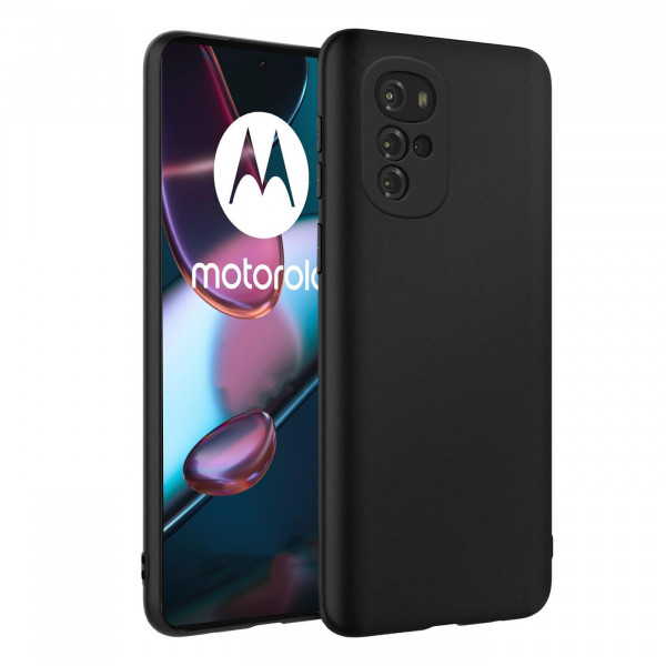 Safers Classic TPU für Motorola Moto G22 Schutzhülle Hülle Schwarz Handy Case