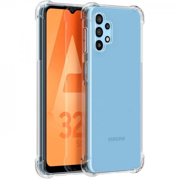 Safers Rugged TPU für Samsung Galaxy A32 5G Schutzhülle Anti Shock Handy Case Transparent Cover
