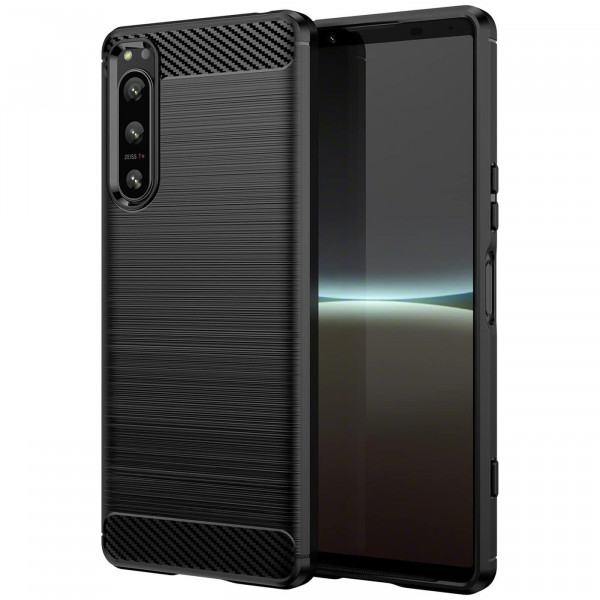 Safers Carbon Hülle für Sony Xperia 5 IV Schutzhülle Handy Case Cover