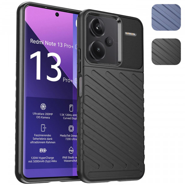 Thunder Case für Xiaomi Redmi Note 13 Pro+ 5G Hülle rutschfeste TPU Schutzhülle