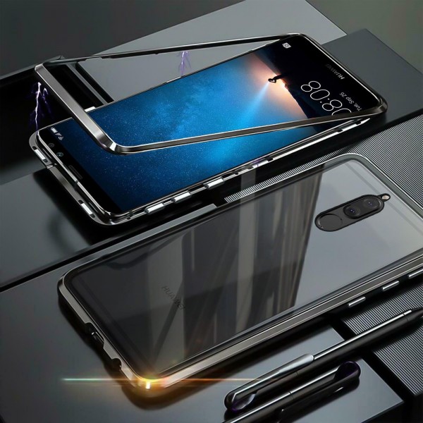 Safers Magnetic für Huawei Mate 10 Lite Hülle | Cover mit eingebautem Magnet Backcover aus Glas