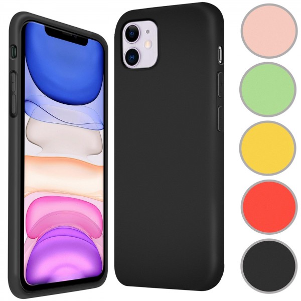 Safers Color TPU für Apple iPhone 11 Hülle Soft Silikon Case mit innenliegendem Stoffbezug