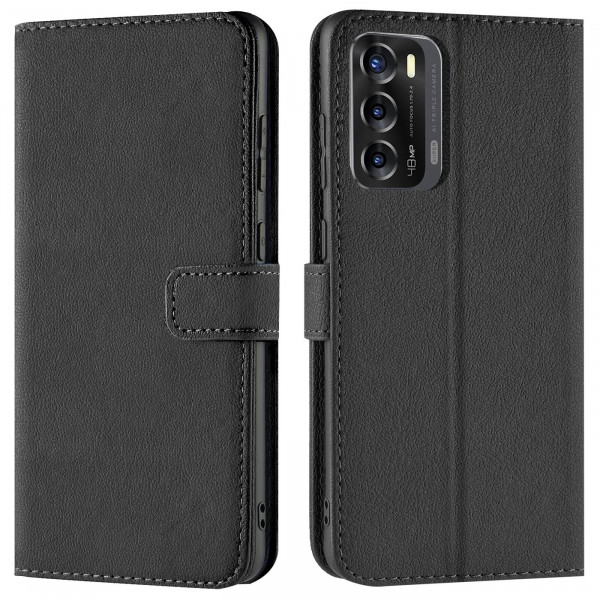 Safers Basic Wallet für ZTE Blade V40 Hülle Bookstyle Klapphülle Handy Schutz Tasche